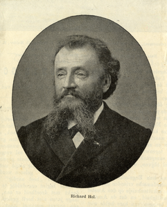 105044 Portret van Richard Hol, geboren Amsterdam 23 juli 1825, directeur van de Muziekschool te Utrecht, directeur van ...